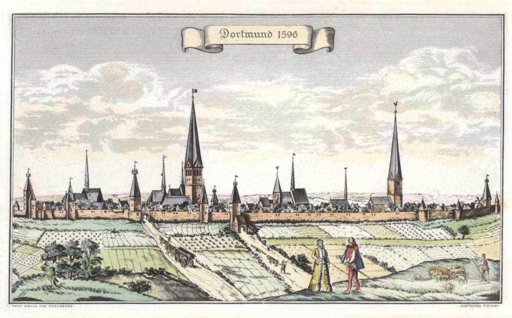 Ansicht Dortmunds von Norden, 1596