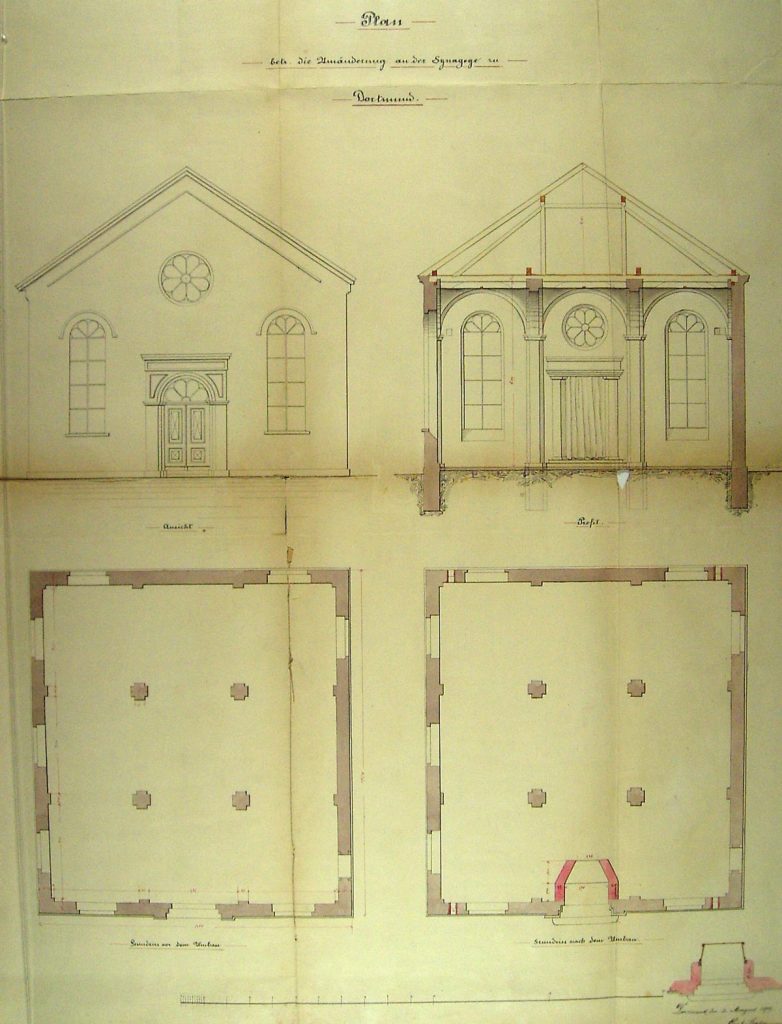 Plan der Synagoge Am Wuestenhof